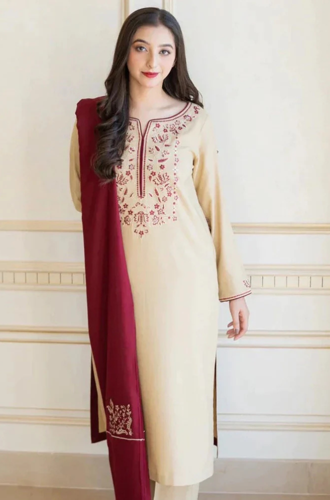 AISLING -  3PC Lawn Embroidered ZF186
