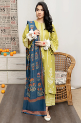 Urge - 3PC Dhanak Embroidered ZF59