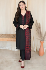 ASLING - 3PC Dhanak Embroidered ZF24