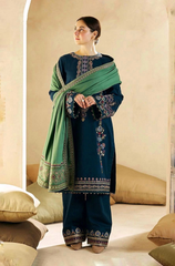 Zara Shahjahan - 3PC Dhanak Embroidered ZF30