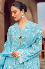 BREEZE -  3PC Lawn Embroidered ZF-190