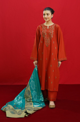 Urge - 3PC Dhanak Embroidered ZF35