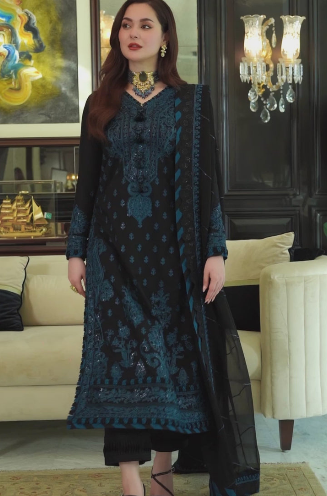 ASIM JOFA - 3PC Dhanak Heavy Embroidered ZF38