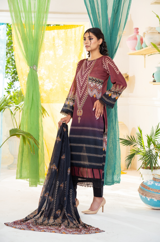 Kashish - Digital Printed Lawn ZF77