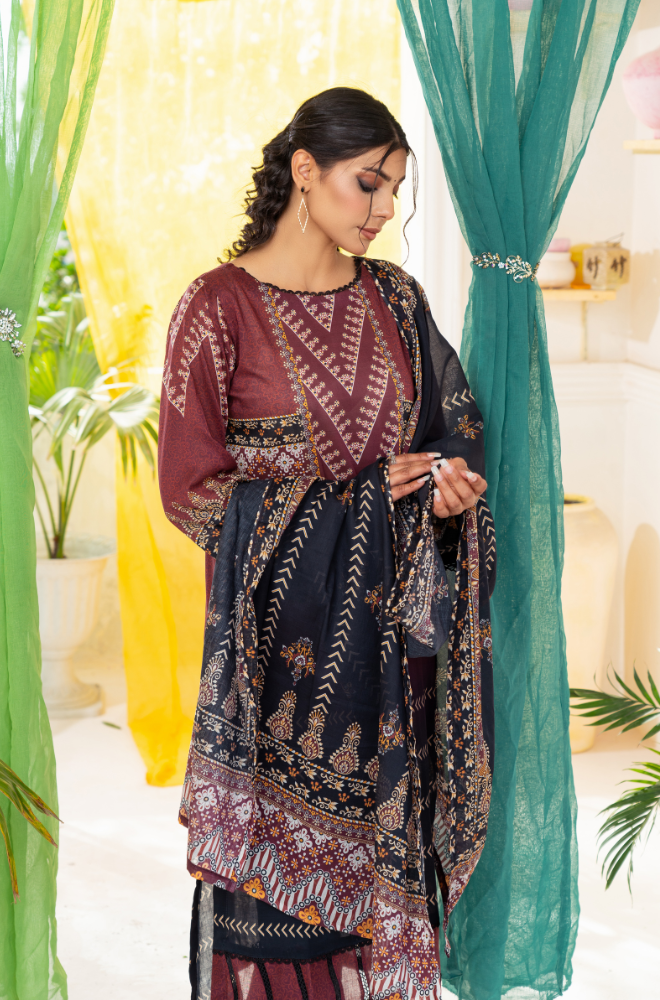 Kashish - Digital Printed Lawn ZF77