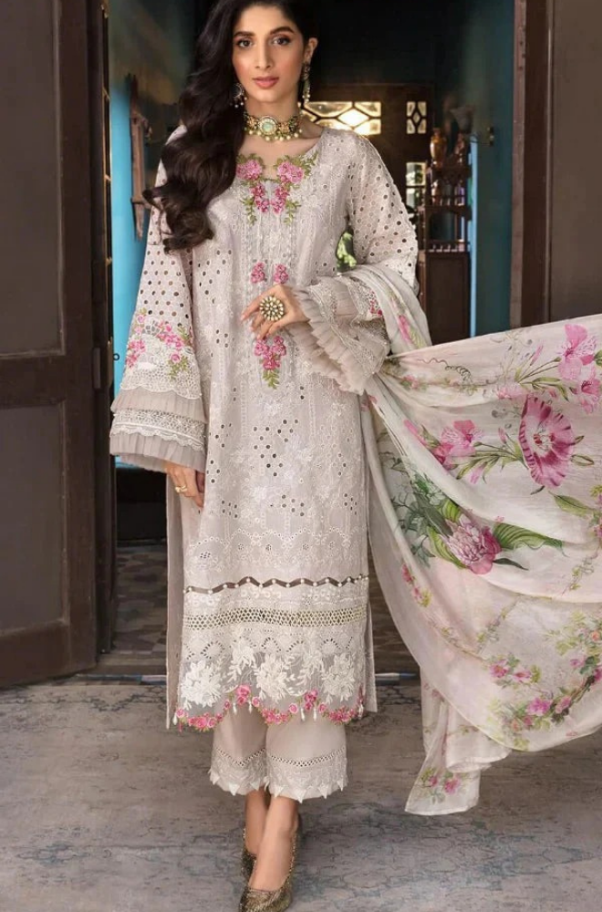 ELAF - 3PC Lawn Chikenkari Embroidered ZF247