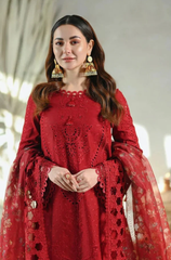 HANIA - 3PC LAWN Embroidered ZF249