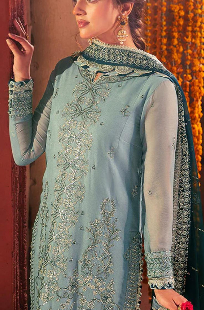 ASIM JOFA - 3PC Chiffon Sequence Embroidered ZF63