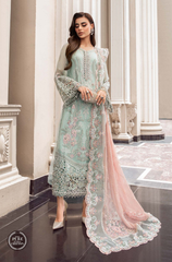 Maria B - 3PC Chiffon Heavy Embroidered ZF57