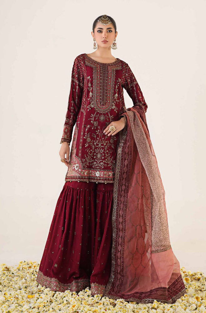 Maria B - 3PC Chiffon Embroidered ZF55