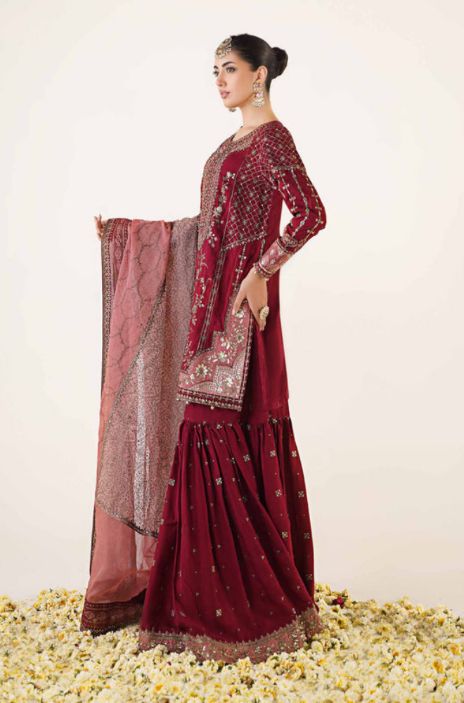 Maria B - 3PC Chiffon Embroidered ZF55