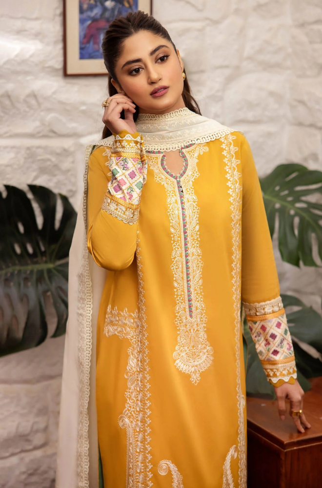 Zara Shah Jahan - 3PC Dhanak Embroidered ZF54