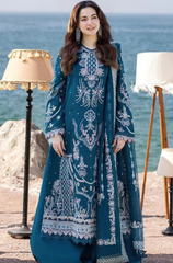 QALAMKAR - 3PC Lawn Embroidered ZF234