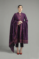 Breeze - 3PC Dhanak Embroidered ZF33