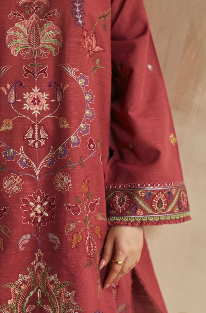 ZSJ - 3PC Lawn Embroidered ZF224
