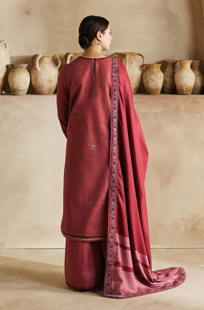 ZSJ - 3PC Lawn Embroidered ZF224