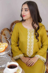 ASLING - 3PC Dhanak Embroidered ZF09