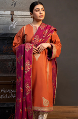 Zara Shahjahan - 3PC Dhanak Embroidered ZF08