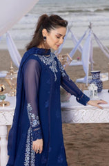 Azure - 3PC Chiffon Embroidered ZF41